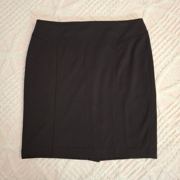 LOFT Dresses & Skirts - Ann Taylor Loft Womens 10 Pencil Skirt Black Stretch Career Business Back Vent
